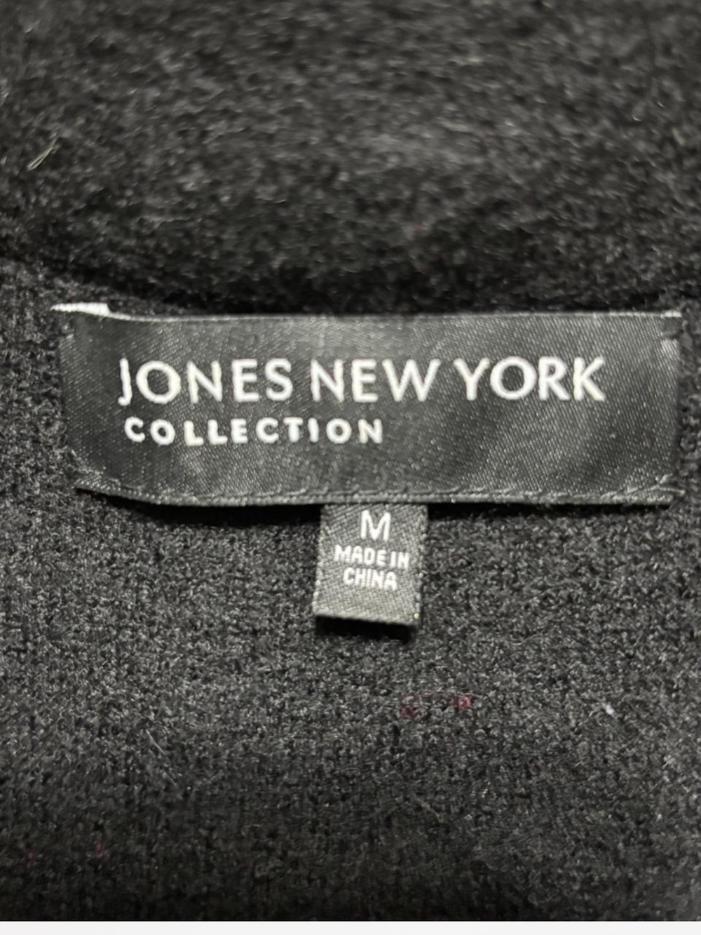 Beautiful Jones New York Collection long black open-front cardigan Merino - Picture 6 of 8